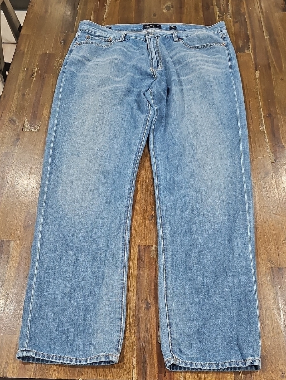 Lucky Brand 221 Straight Jeans In Cotton/Linen Blend